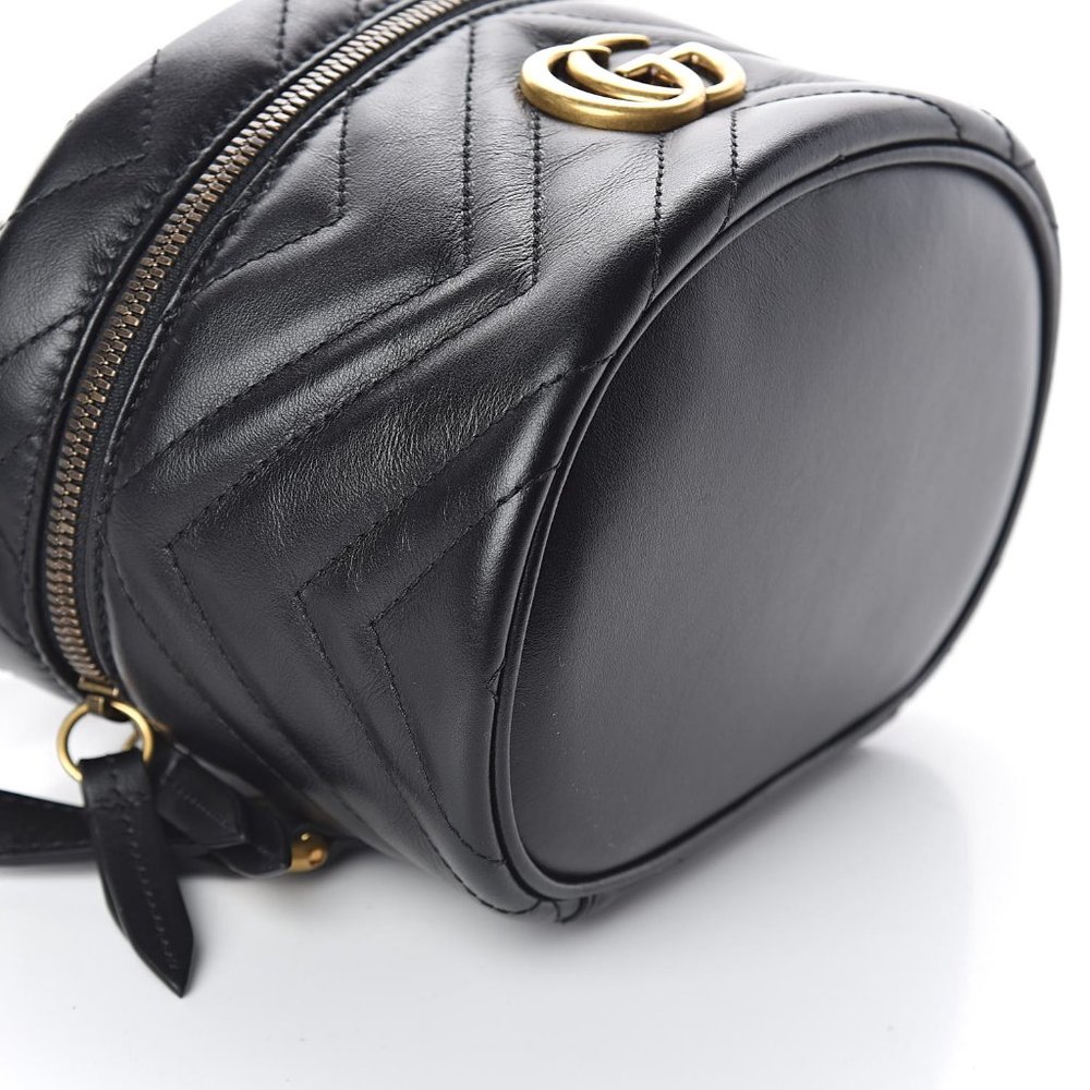 Gucci GG Marmont Matelasse Mini Backpack in Black NEW WITH DUSTBAG - Picture 7 of 14
